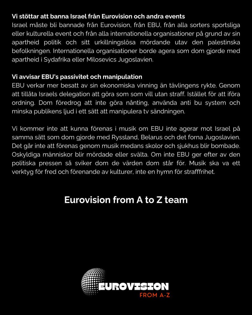 Eurovision from A-Z tweet media