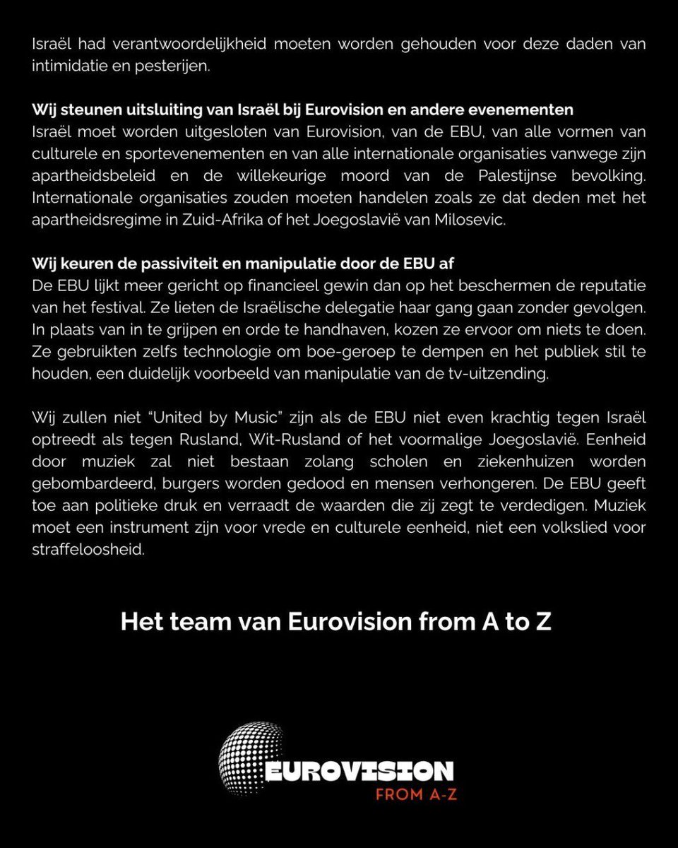 Eurovision from A-Z tweet media