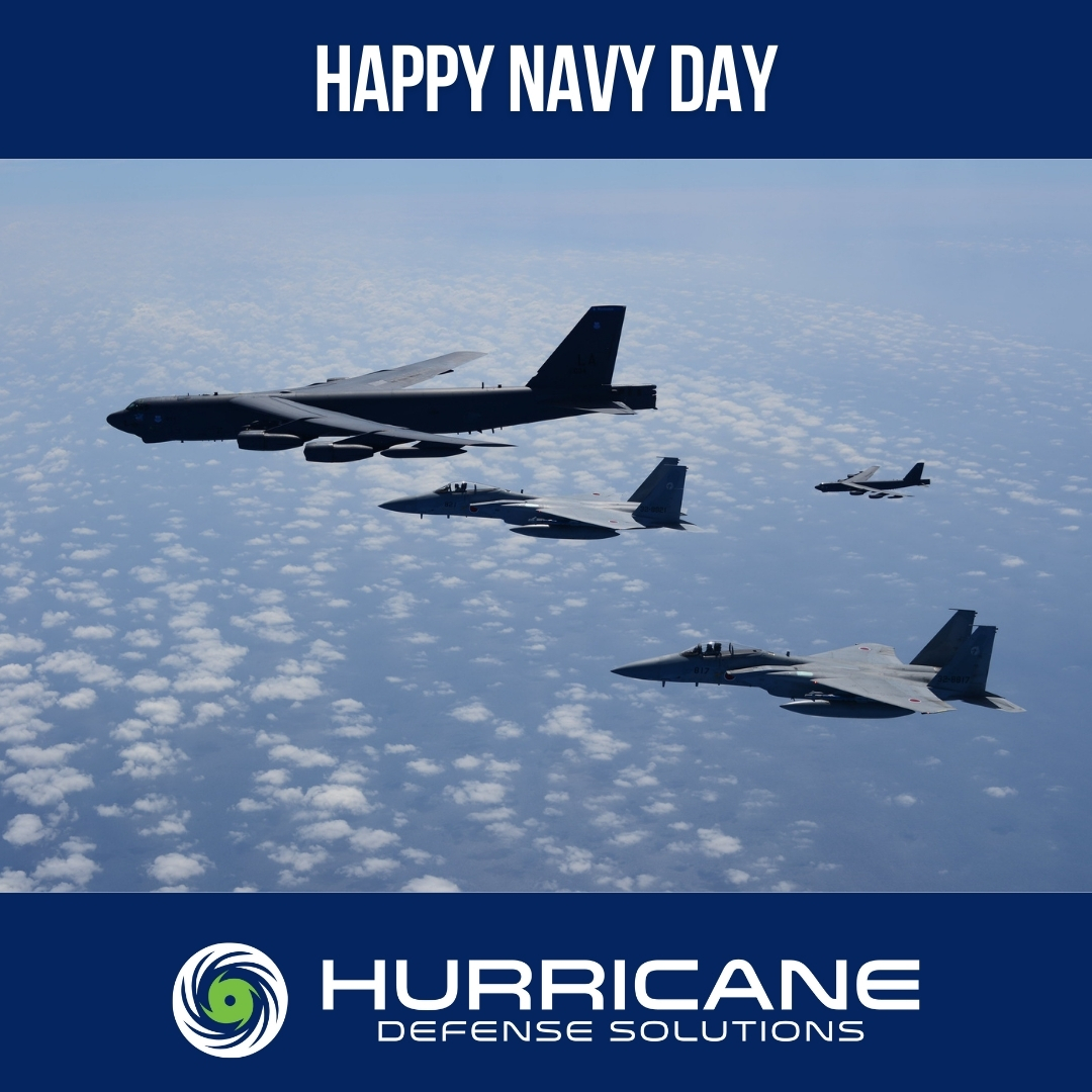 HurricaneAero's tweet image. Happy #NavyDay! Today, we honor the sailors who safeguard our seas with courage and commitment. At Hurricane, we proudly support missions that demand precision, reliability, and innovation. Join us in saluting their service. #defensesolutions #OEMs #wosb #wbenc #HurricaneDefense