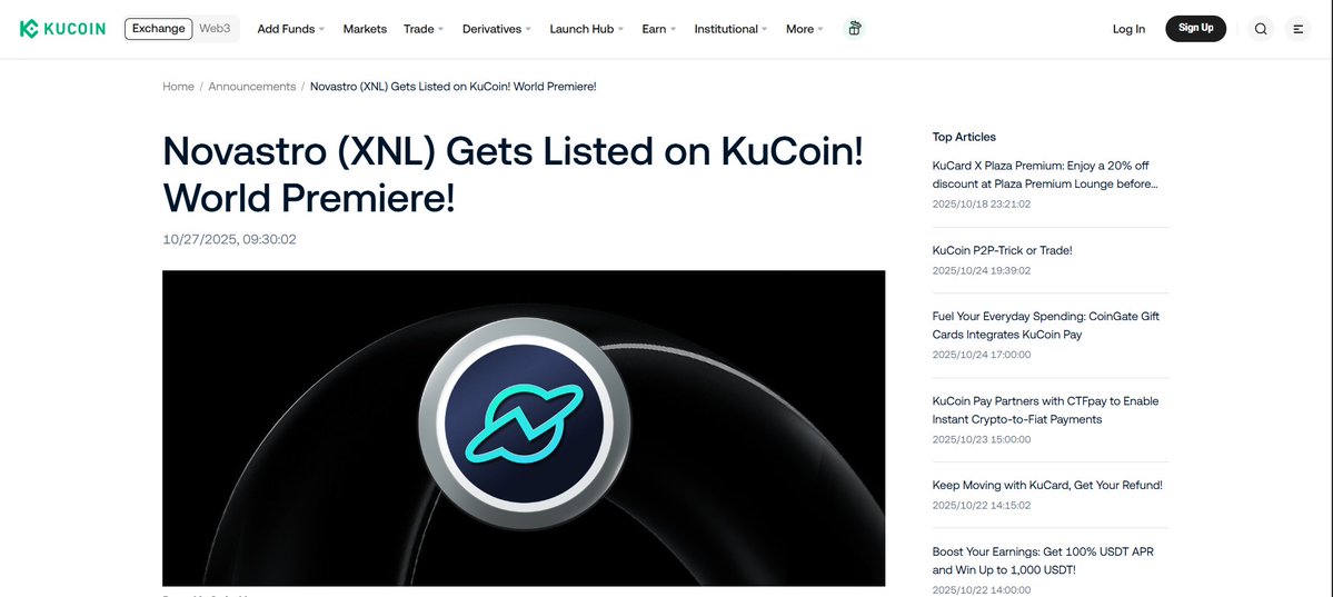 The wait is over! 

 <a href="/Novastro_xyz/">Novastro | RWAfi</a> is finally launching their native token $XNL this week after a few delays.

Trading for the XNL/USDT pair begins October 29.

 What's your launch day strategy?