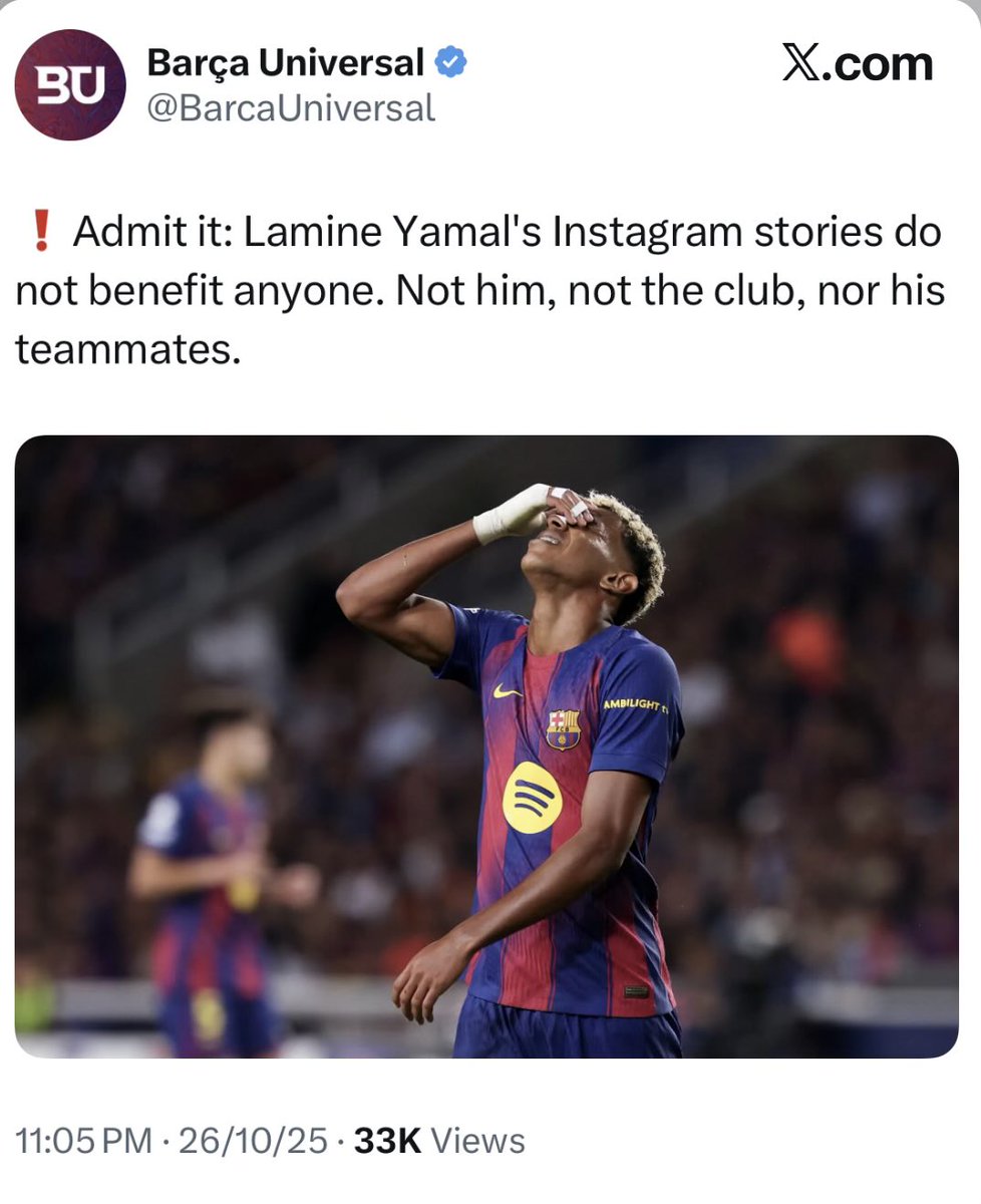 zekromfcb's tweet photo. You mfs enjoyed it when he was arrogant and performing , the day he failed you mfs started turning your back on him.

Barca fans are so accustomed to the humble mentality dud to messi that they dont even have balls to be a bit cocky https://t.co/W9SAZeeptZ