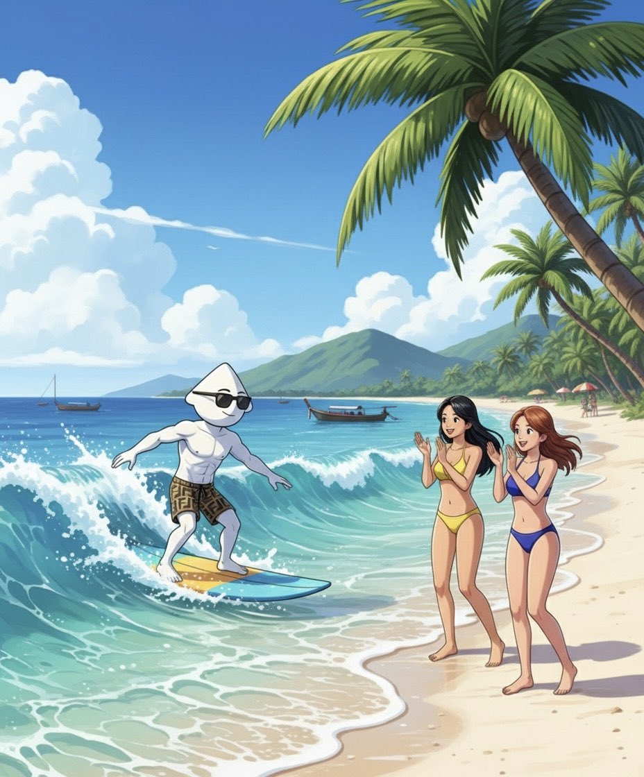 Tell your frens to stop worrying and start winning.  Riding this wave all the way to the top. IRL Alpha get on board. 🌊

 #Crypto #UpOnly