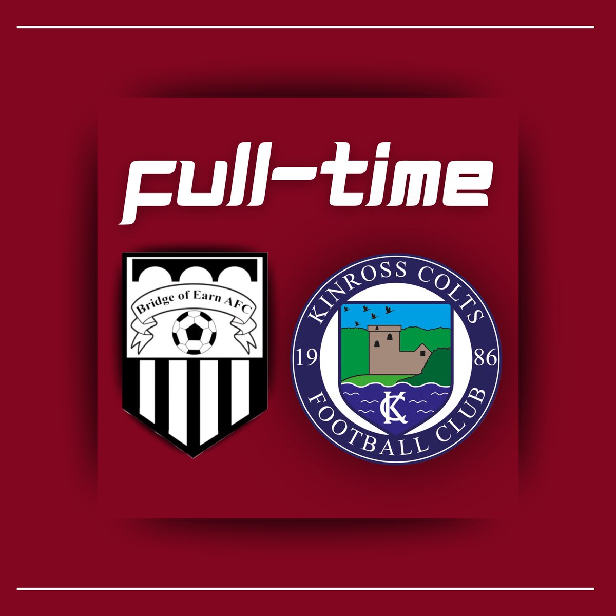 Brig 2
Kinross Colts 3

Brig came from 2-0 down and looked to have earned a point but an injury time free kick sees Kinross take the points at a blustery Victory Park.

Goals scored by Bryan Brown 
Sponsored by Douglas Cox

#MTB