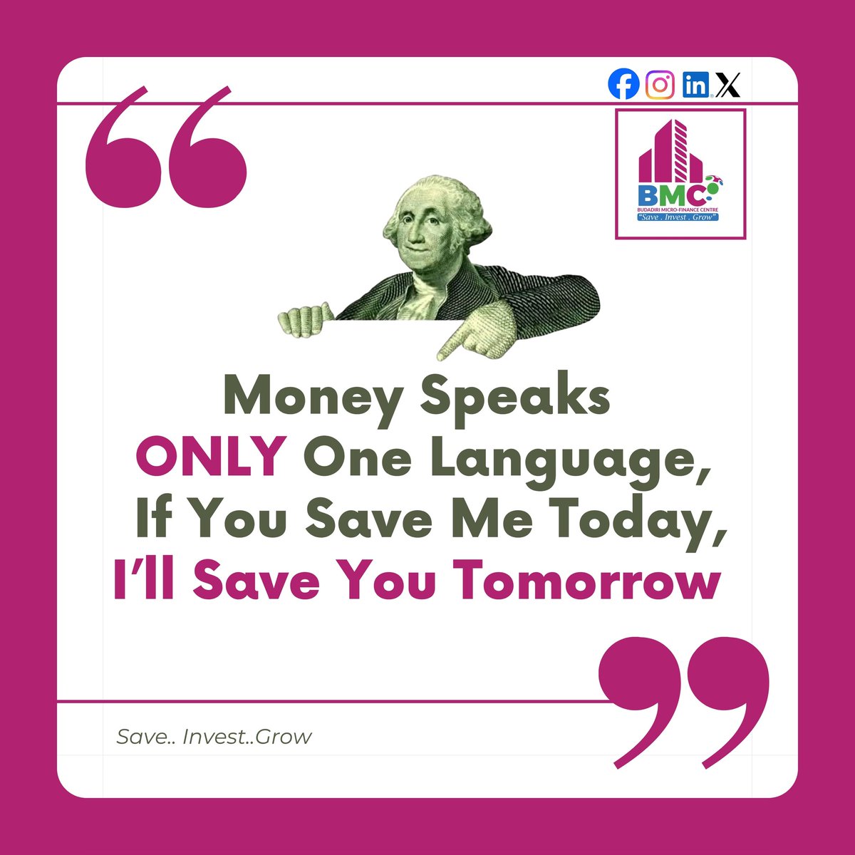 Money speaks only one language: save me today, I’ll save you tomorrow. 💰 Budget smart, cut extras, auto-save, and build that emergency fund! #SaveNow #Invest #Grow