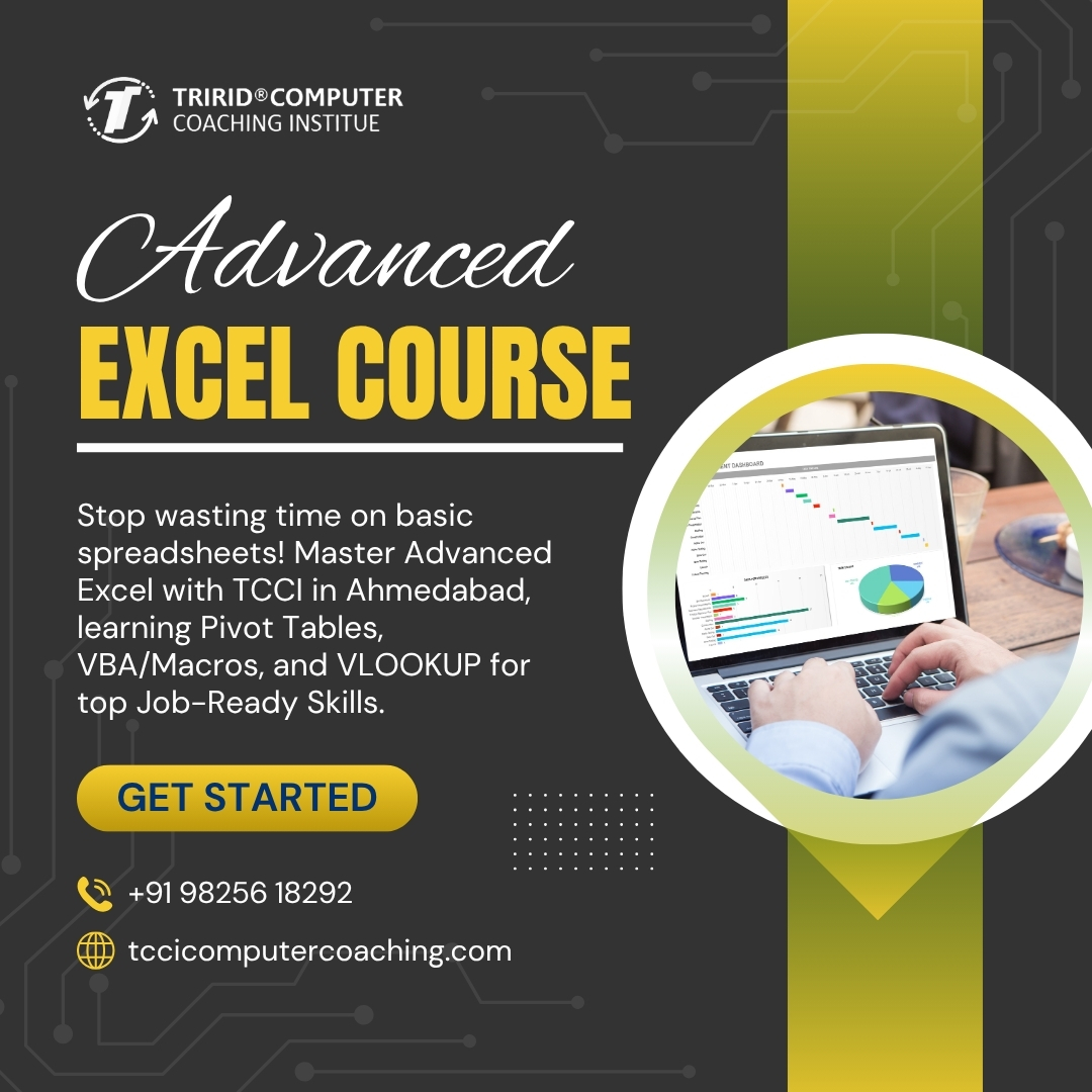 tccicomputer's tweet image. Stop wasting time on basic spreadsheets! Master Advanced Excel with TCCI in Ahmedabad, learning Pivot Tables, VBA/Macros, and VLOOKUP for top Job-Ready Skills.

👉tccicomputercoaching.wordpress.com/2025/10/27/adv…

#AdvancedExcelCourse #TCCI #BopalAhmedabad #ExcelExpert #DataSkills #MISexecutive