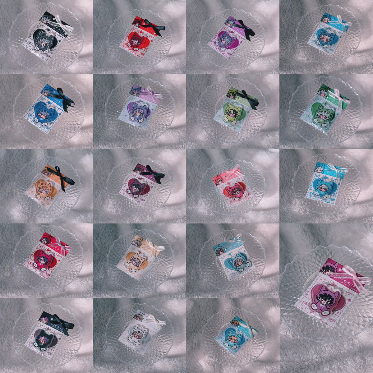 piyo2j3j's tweet image. パッケージこんな感じです*.𝝑𝝔
写真とリボンの色が違う場合もあるので予めご了承くださいT꒳T