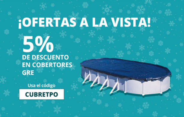 ¿Aún no has cubierto tu piscina Gre?
¡Aprovecha el 5% de descuento en cubiertas que tenemos activado hasta acabar el mes!