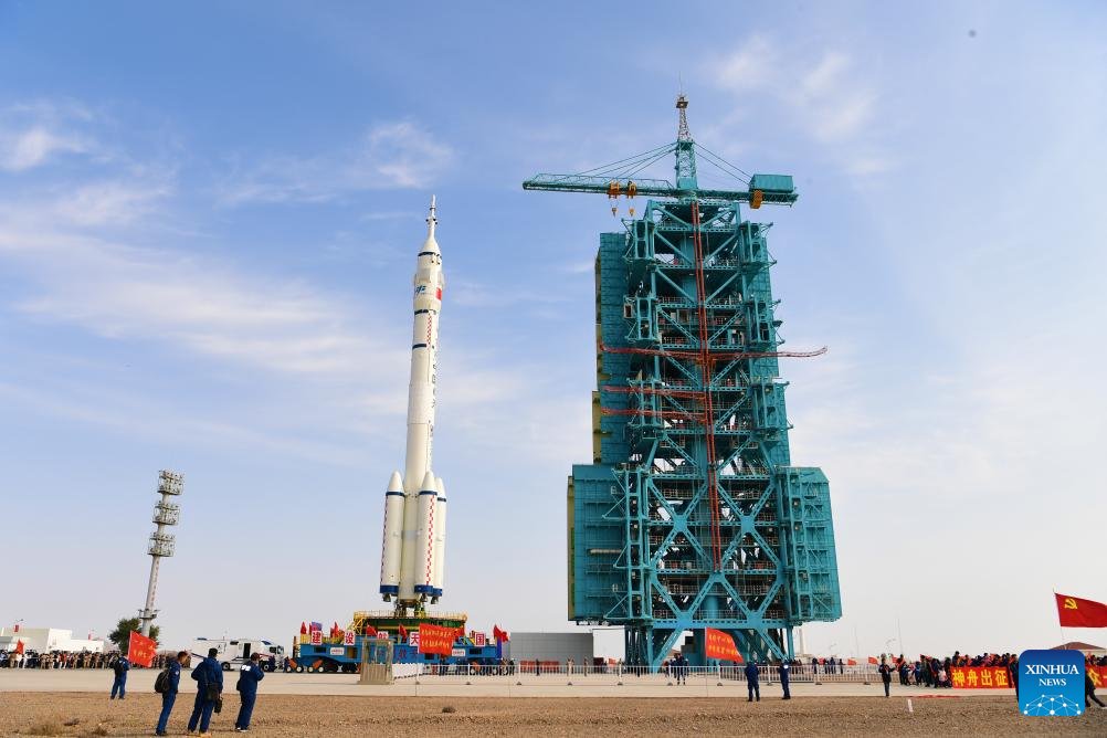PDChina's tweet image. China's Shenzhou-21 crewed mission carried out full-system joint exercises on Monday at the Jiuquan Satellite Launch Center in northwest China, preparing for the upcoming launch. Currently, the combination of the spaceship and rocket is functioning normally and is cooperating…