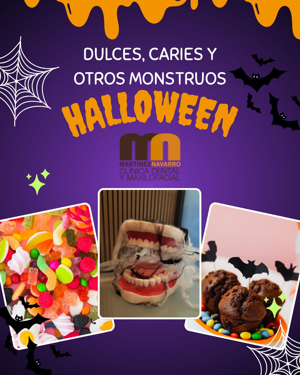 ClinicaMN's tweet photo. 🎃 Halloween llega cargado de diversión, disfraces… ¡y toneladas de azúcar! 👻
Los verdaderos sustos pueden venir de las caries. 😱
🍬 Qué caramelos son los más dañinos y cómo evitar que los “monstruos del azúcar” ataquen tus dientes
👉 más consejos en: https://t.co/60XvyVn5az https://t.co/GBIKT09cFZ