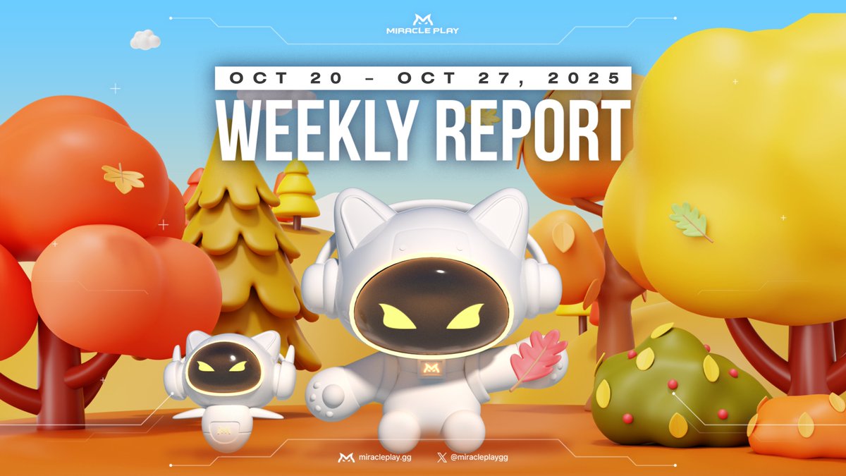 miracleplaygg's tweet image. 📊Miracle Play Weekly Report (OCT 20 - OCT 27) is out!         

Check it👇:     
[ medium.com/@miracleplay/m… ]

#MiraclePlay #WeeklyReport