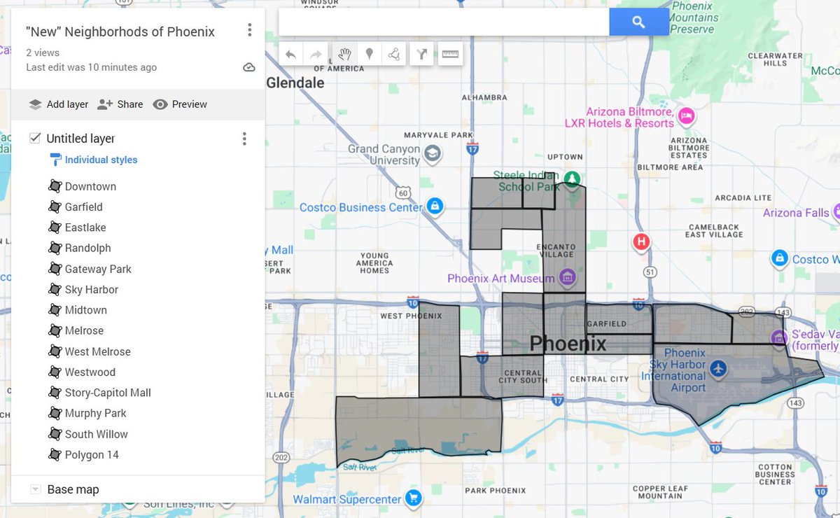 usrbinsean's tweet image. .@youwillmakemaps You convinced me, I'm updating a surviving print of a citywide map I made 20 yrs ago in Google Maps because I don't have GIS software yet. this will be shareable to ppl in my update tho.
Are there better ways of starting new maps when you need Google layers?