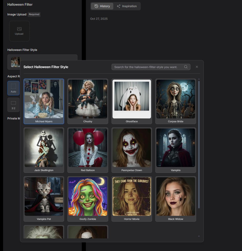 Somake_ai's tweet image. Haunt your timeline this October. 🎃
Our new AI filter turns your selfie into a spooky masterpiece. Choose your style, generate, and update your PFP in seconds.
Get spooky! ✨
somake.ai/tools/hallowee…
#Halloween #Halloween2025 #ProfilePic #AIart