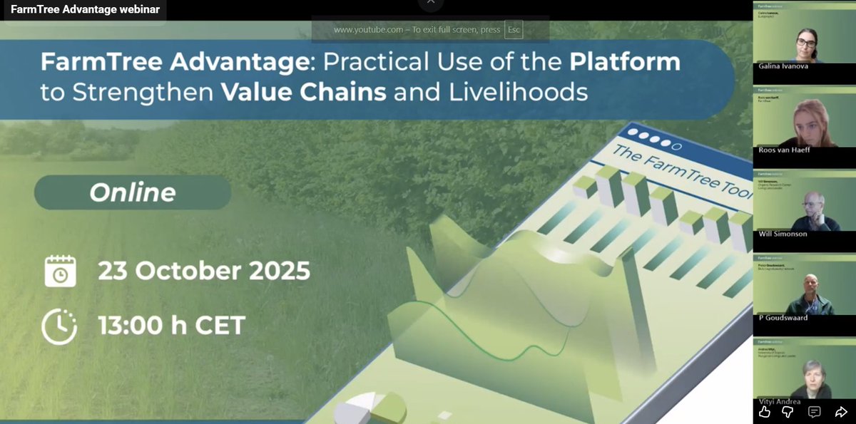 🚜🌳 How can data-driven tools strengthen #agroforestry value chains and farmer livelihoods?

Missed our recent #ReForest webinar? The recording is now online. 

Watch the full session:
▶️youtu.be/eW-byVQlvZU?si…

#FarmTree #HorizonEurope #SustainableFarming