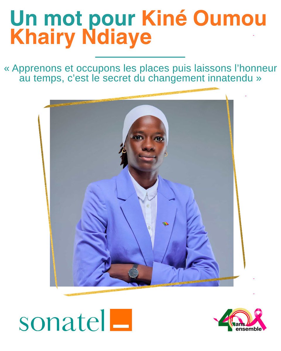 Ingénieure de formation, Dieynaba Ndiaye, plus connue sous le nom de Kiné Oumou Khairy Ndiaye, a choisi, après six années passées en France, de retourner aux sources sur sa terre natale de Linguère.

Sous le pseudonyme <a href="/Woman_Power__/">Jeynaba Njaay 🇸🇳❤️✍️</a> , elle est la promotrice de <a href="/malao_sarl/">MALAO COMPANY SARL</a> , une