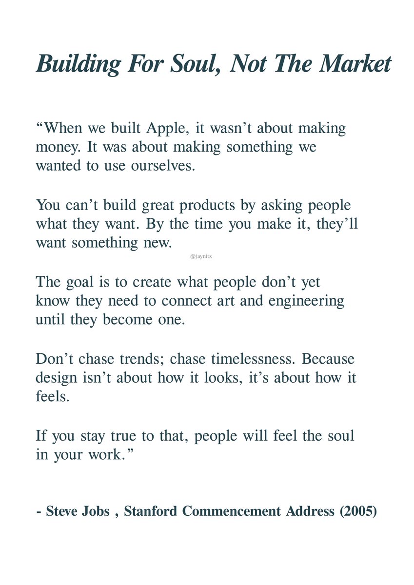 Steve Jobs explained why chasing money kills creativity: