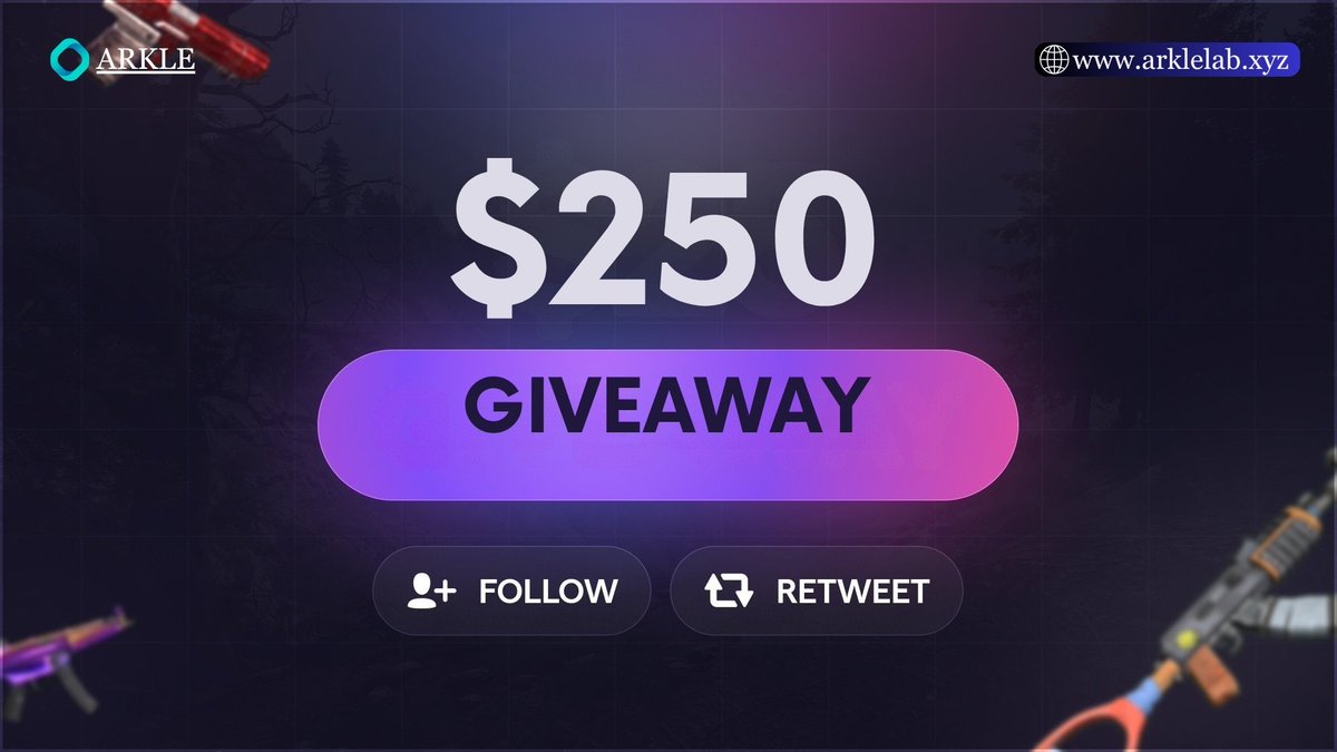 0xarkle's tweet image. $250 Giveaway sponsored by @0xarkle
To enter:
✅ Follow me & @0xarkle
✅ Retweet
✅ Tag a friend
⏳ Ends in 5 days!