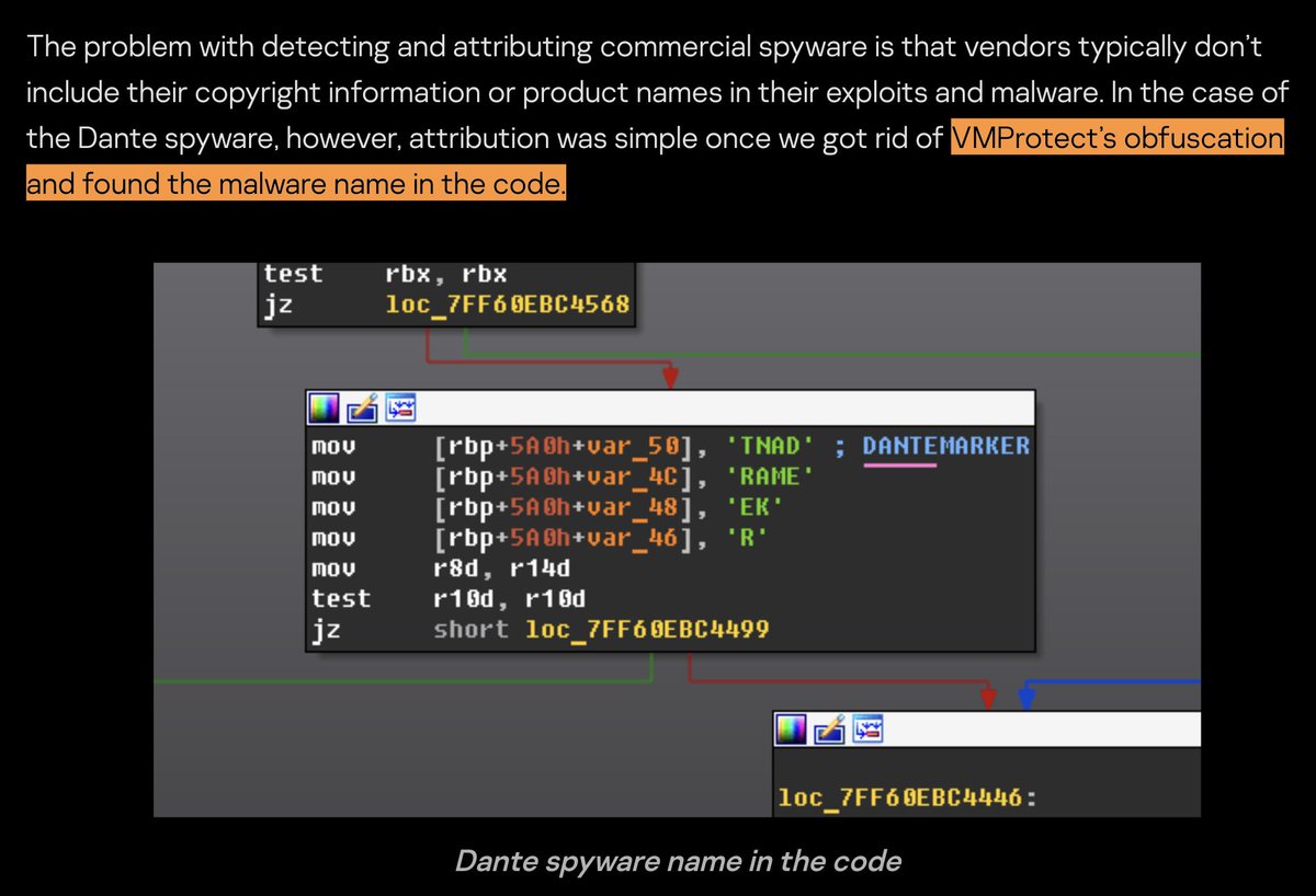 WhichbufferArda's tweet image. Companies like Memento Labs (ex-Hacking Team) sell “lawful interception” tools for millions of euros to governments, yet their code is wrapped in VMProtect, the same commercial packer used by cracked games, coin miners, and script-kiddie trojans lmao. securelist.com/forumtroll-apt…