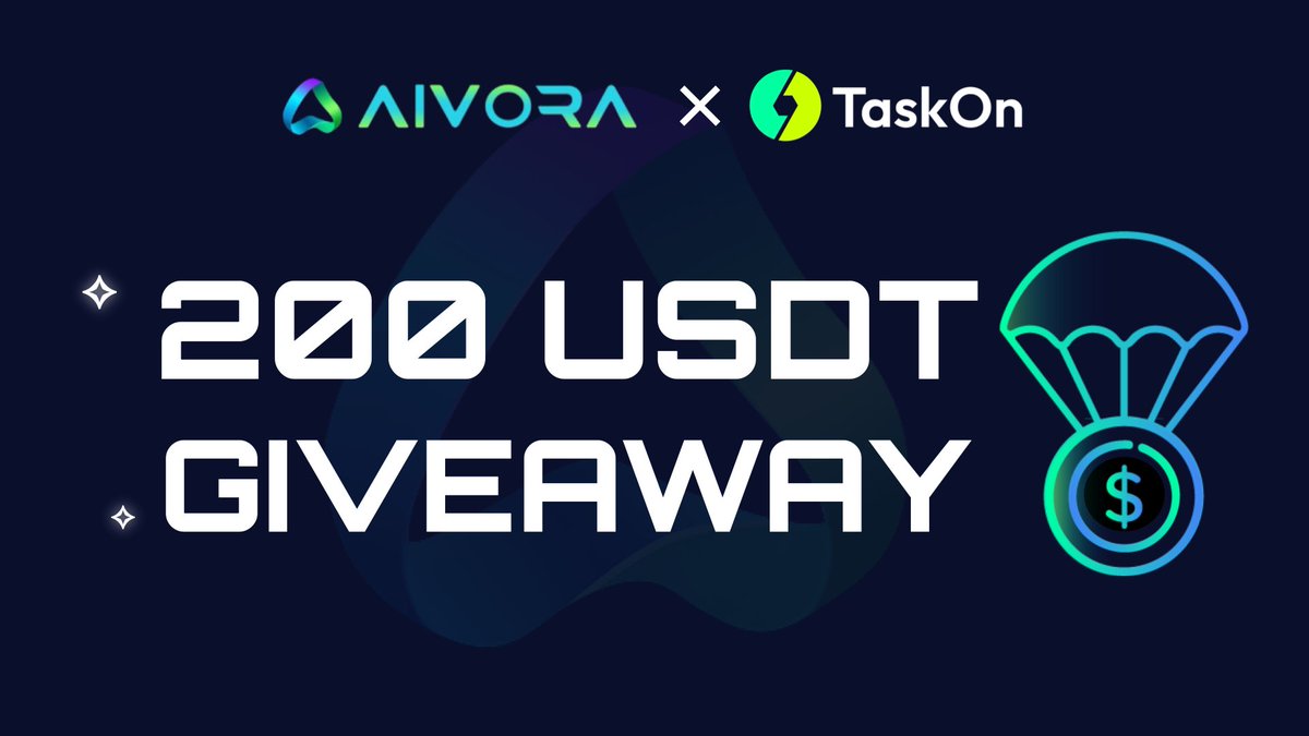Aivoraex's tweet image. Aivora x @taskonxyz 200 USDT Giveaway

How to Join:
1️⃣ Like &amp;amp; Repost this post
2️⃣ Join: taskon.xyz/quest/4343091

7 days | 20 Lucky Winners
