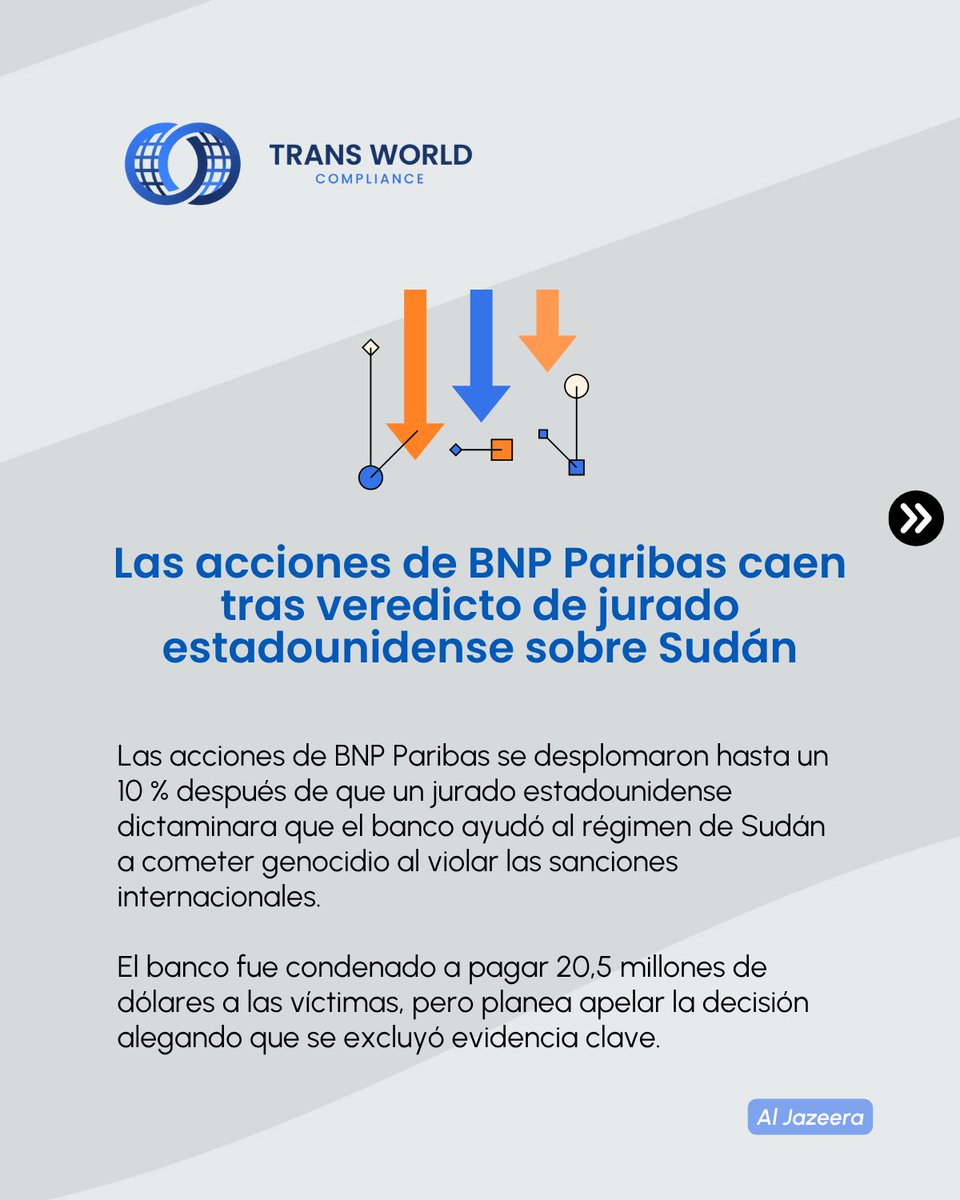 TransWorldComp's tweet image. #Noticias | Los indultos, sanciones y penas de prisión nos recuerdan que los delitos financieros conllevan costes legales y reputacionales que traspasan fronteras, independientemente del poder de los implicados.

Lea más: hubs.la/Q03Q8ZrK0

#Cripto #Cumplimianto #AML