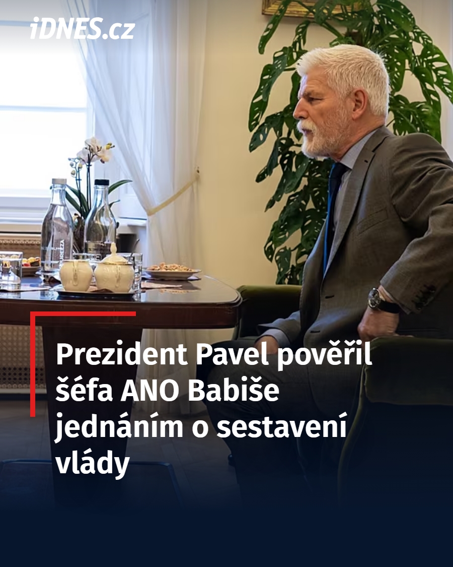 Prezident Petr Pavel v pondělí pověřil předsedu ANO Andreje Babiše jednáním o sestavení vlády. Tento krok učinil na základě výsledků voleb do Poslanecké sněmovny a průběhu dosavadních jednání a postojů jednotlivých parlamentních stran. 

👉 idnes.cz/zpravy/domaci/…