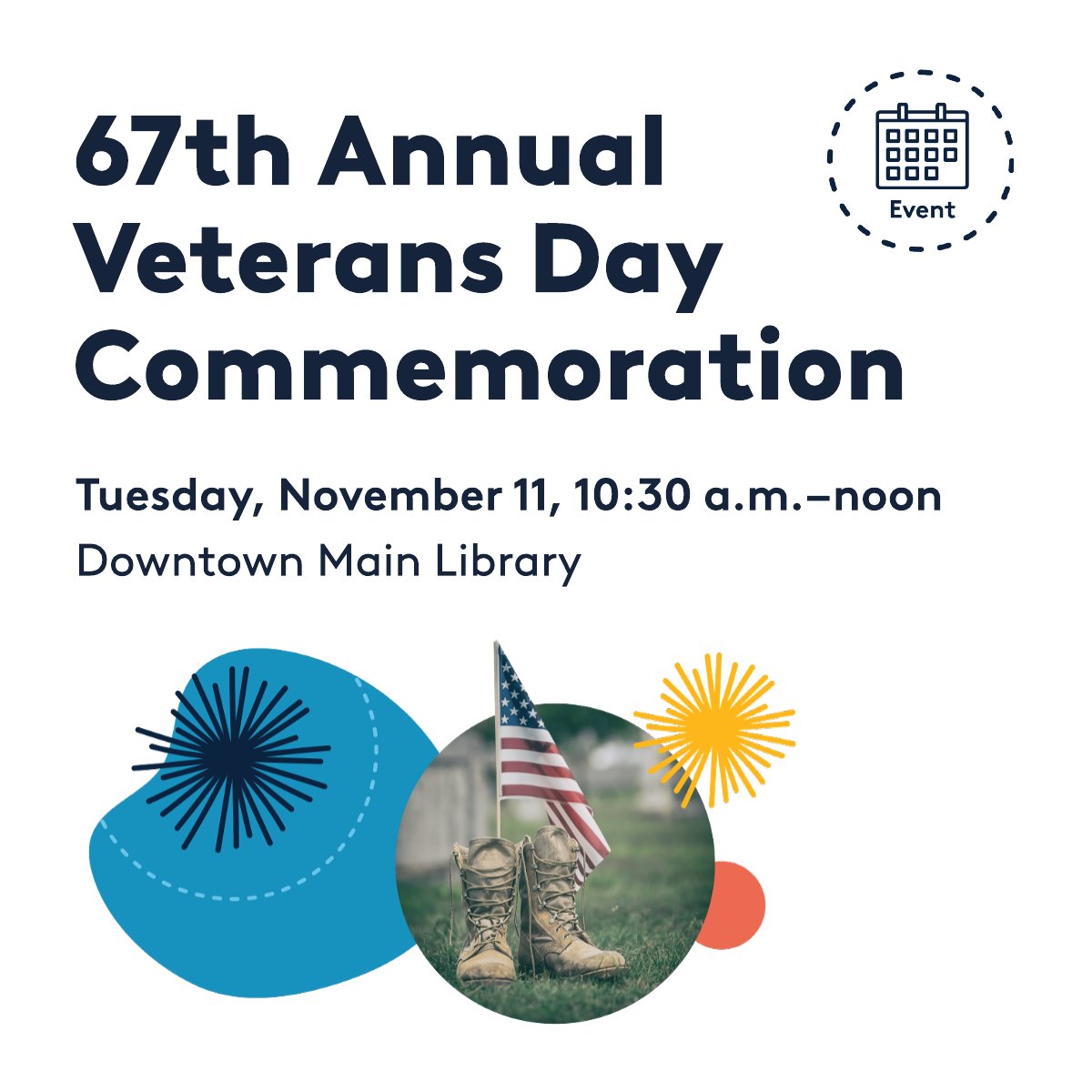 Honor those who have served at the Library’s 67th Annual Veterans Day Commemoration. The program features keynote remarks from Richard L. Bevington, Jr., Colonel, U.S. Army (Ret.), wreath presentations, and patriotic musical performances. More info --> bit.ly/4oywFLU