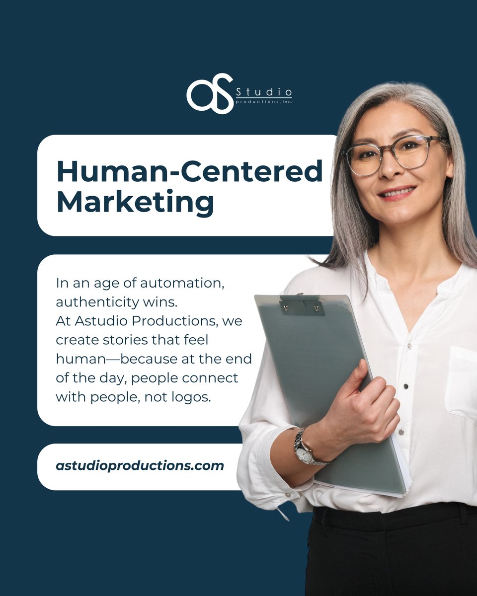 astudiopro's tweet image. Human-Centered Marketing 💡❤️
In an age of automation, authenticity wins. 🌟
👉 Connect with us: astudioproductions.com/contact-us

#HumanCenteredMarketing #AstudioProductions #AuthenticBranding #Storytelling #VideoMarketing #ContentThatConverts #BrandTrust