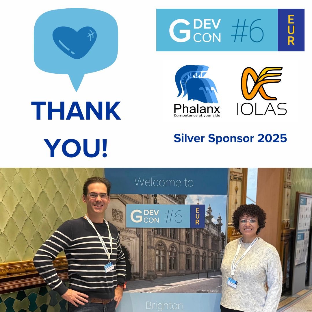 GDevConference's tweet image. Big thanks to HIPPEIS (Iolas & Phalanx) for being a Silver Sponsor of #GDevCon 2025 - for the third year in a row! 🙌 Your continued support means so much to the #graphicalprogramming community & #LabVIEWfriends! Find out more: 🔗phalanx.fr 🔗iolas.fr