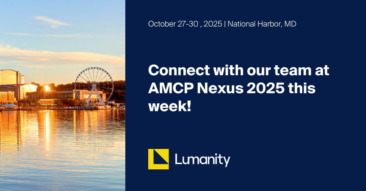 lumanity's tweet image. We’re excited to be in National Harbor, MD for #AMCPNexus, starting today! Our experts are on-site and ready to discuss drug pricing &amp;amp; reimbursement, AI &amp;amp; digital health, real world evidence &amp;amp; biosimilars, and evolving healthcare policy. Want to connect? buff.ly/n72xQHh