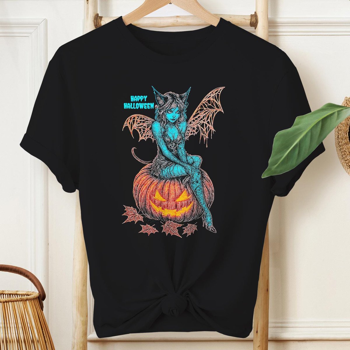 PopRetroDream's tweet image. Get into the Halloween spirit with our unique graphic T-shirt. It features a striking neon cat-demon pinup on a glowing jack-o-lantern w… retrovintagestyle.store/listing/434570… #halloweentshirt #gothicpinup #catdemon #spookystyle