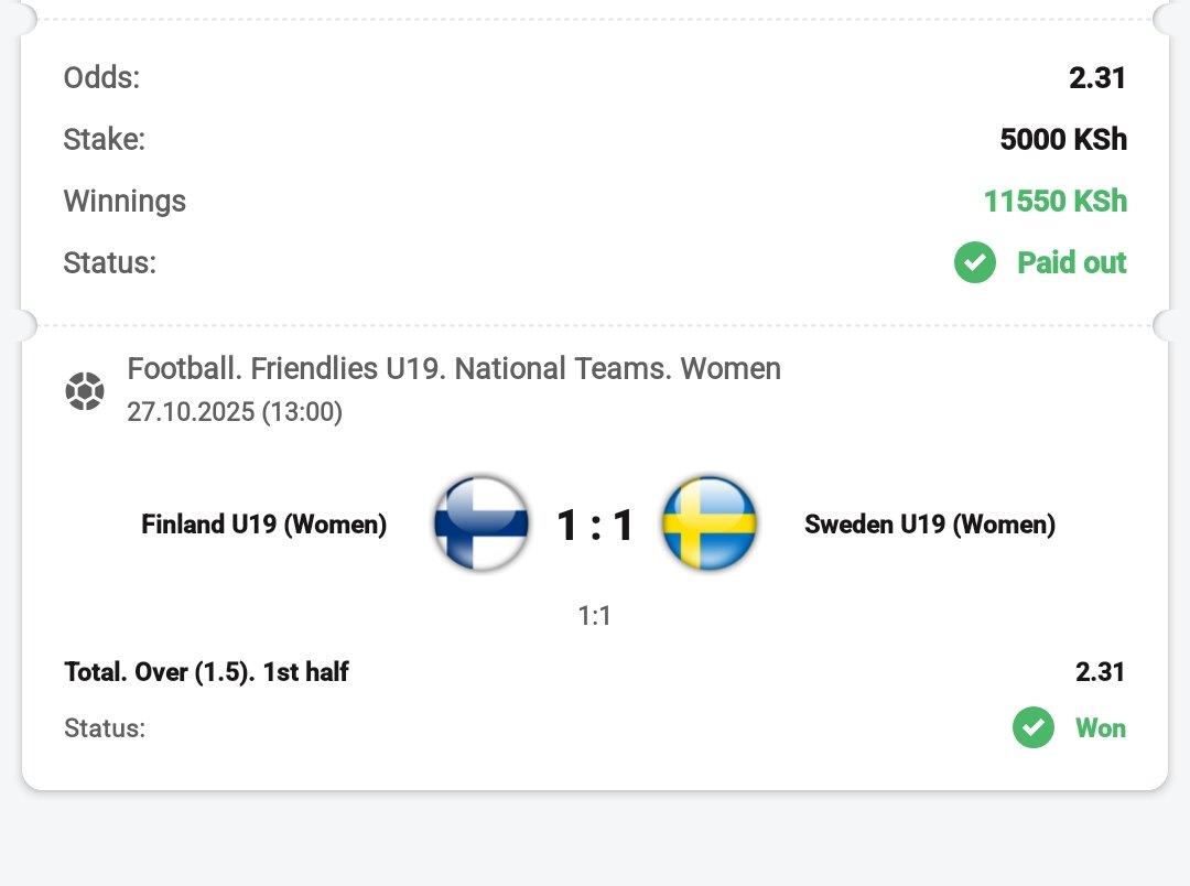 Yaay won ✅️✅️✅️✅️💯

Congratulations 

Register dbbet 
db-bet.co/3GQmsds