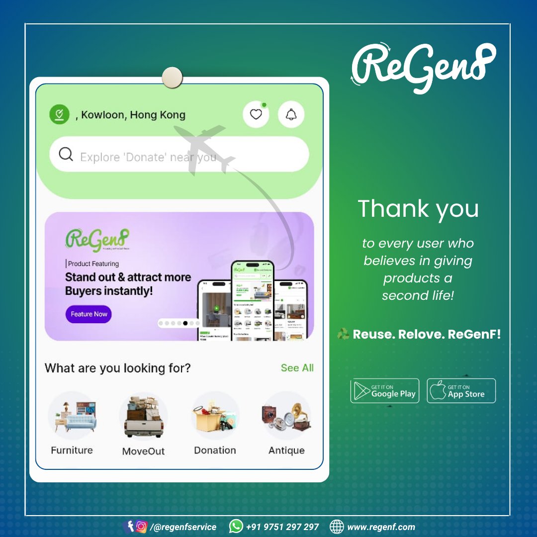 regenfservice's tweet photo. 🌎 From Coimbatore to the world!
ReGenF is now being used across multiple countries                                                                    This milestone reflects how far our reuse movement has reached — inspiring people globally to give products a second life ♻️ https://t.co/z8emLXLyvt