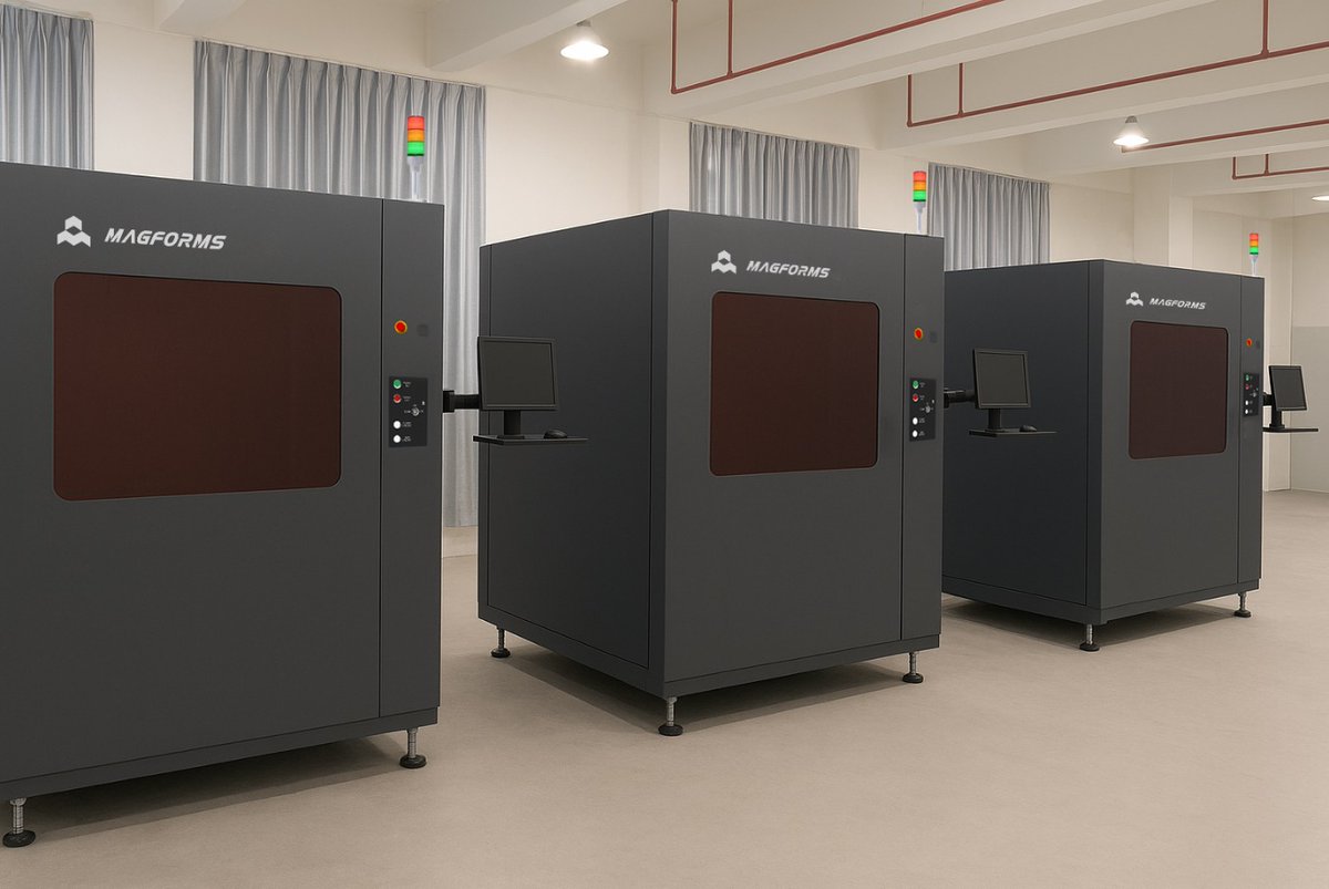 magforms's tweet image. Magforms SL800: Industrial SLA 3D printer with an 800×800×550mm build volume. Ideal for large, high-precision functional parts and prototypes. Features industrial AOC laser &amp;amp; Scanlab galvanometer for ±0.15mm accuracy and 24/7 stable operation. 
#Magforms #3Dprinter
