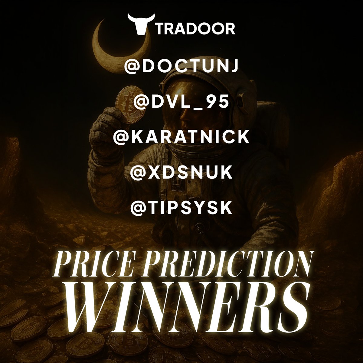 🏆 BTC PRICE PREDICTION WINNERS ANNOUNCED! Here are the 5 closest  predictions for the $BTC price on October 21 at 6:00 PM (UTC+8)! Each  winner will receive $20 in Turbo Credits 💸