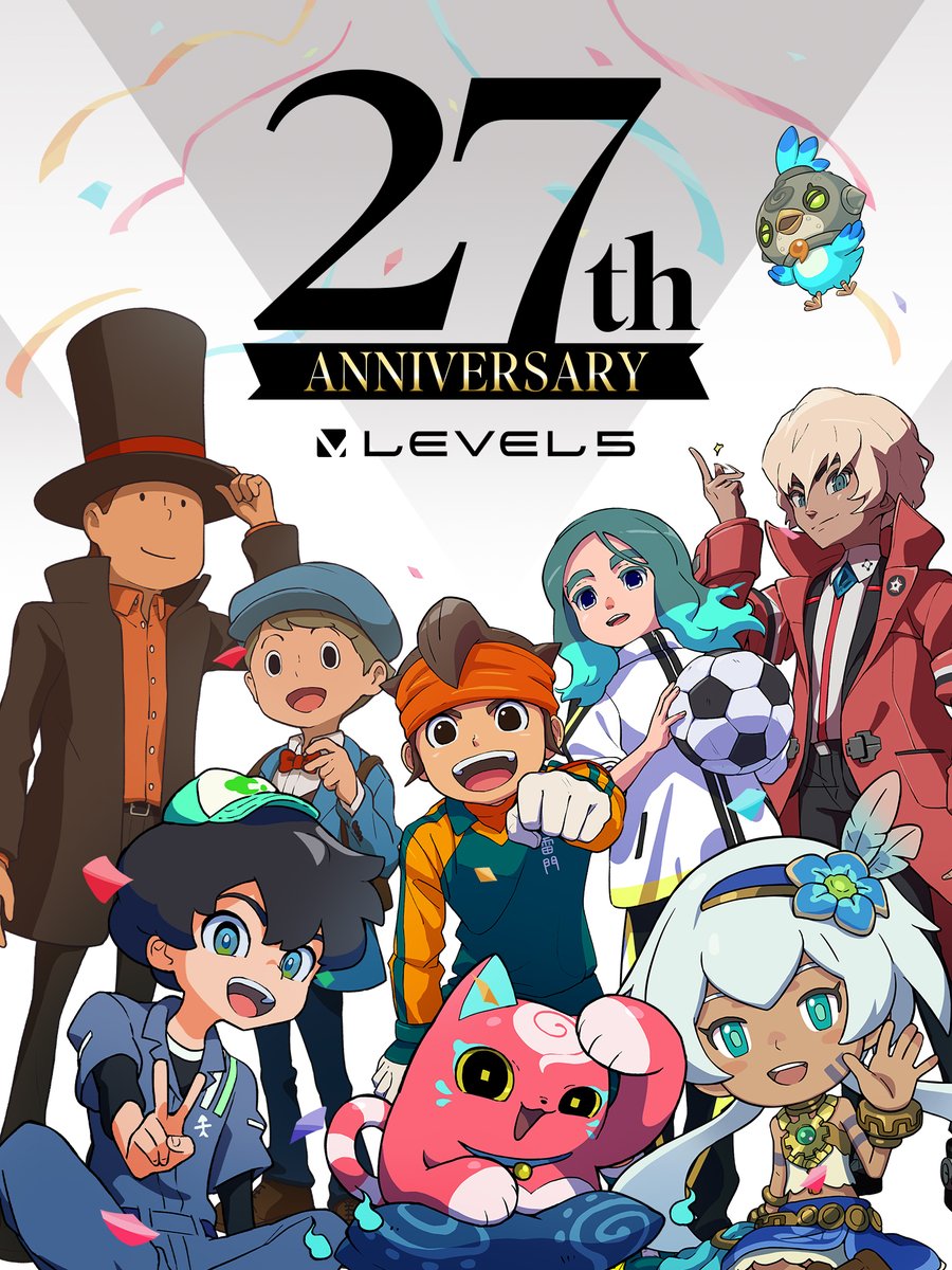 AkihiroHino's tweet image. 明日10月28日(火)に、レベルファイブは27周年を迎えます。応援してくださるファンの皆さん、関係者の皆さん、いつもありがとうございます。
今後も新しい展開をたくさん仕込んでいますので、これからもよろしくお願いします!まずは来月の『イナズマイレブン…