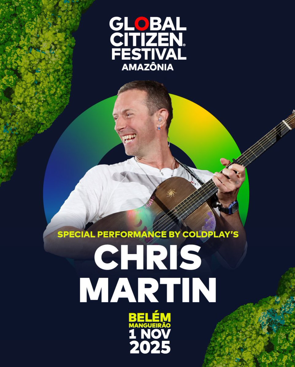 Chris Martin is back in Brazil this weekend for a special performance at <a href="/GlblCtzn/">Global Citizen ⭕</a> Festival Amazonia 🇧🇷

⭕️ #GlobalCitizenFestival