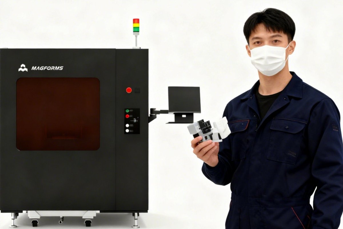 magforms's tweet image. Magforms SL800: Industrial SLA 3D printer with an 800×800×550mm build volume. Ideal for large, high-precision functional parts and prototypes. Features industrial AOC laser &amp;amp; Scanlab galvanometer for ±0.15mm accuracy and 24/7 stable operation. 
#Magforms #3Dprinter
