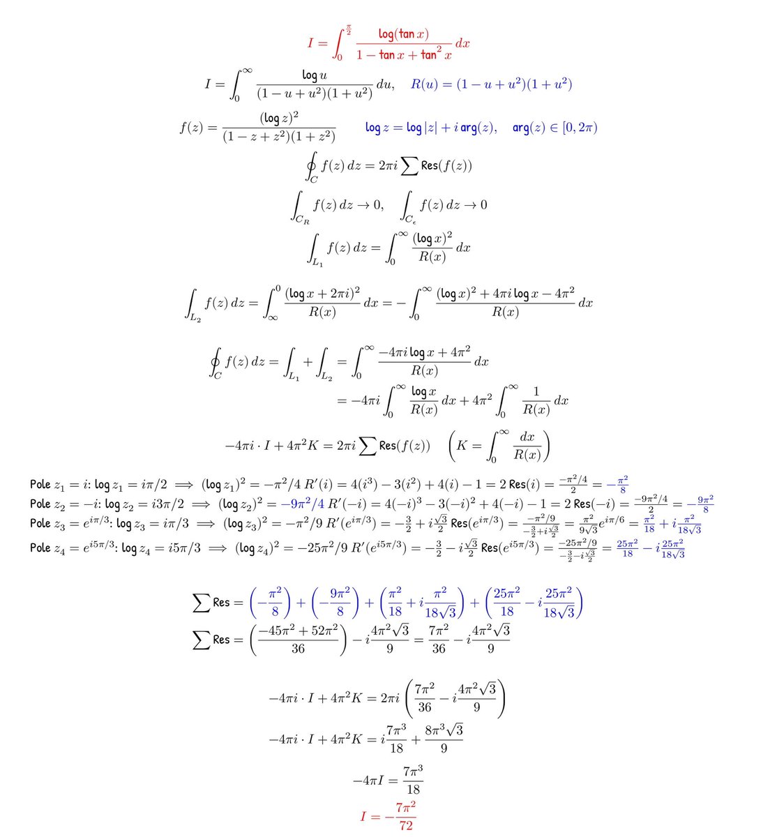 Here are two solutions to this beautiful integral by my brilliant and senior colleagues <a href="/fhdalalwi1412/">فهد العلوي</a>  and <a href="/Kalmurai5i/">خالد المريخي</a>  

Mathematics is beautiful ✨✨
