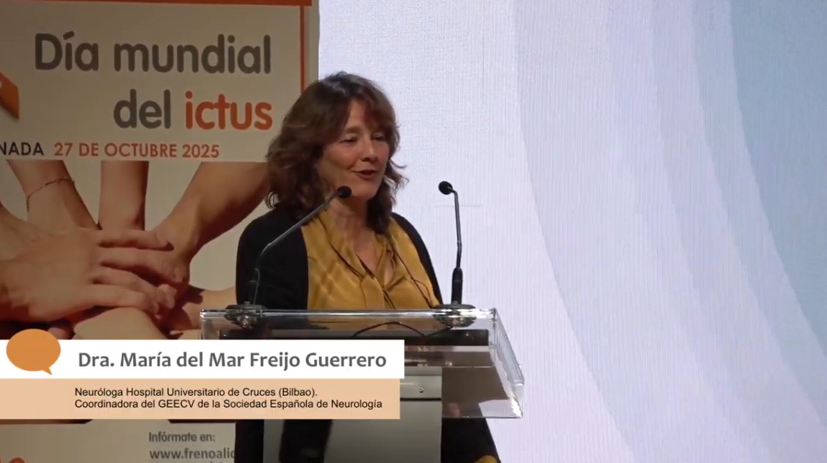 La Dra. María del Mar Freijo Guerrero explica la situación del ictus en España

🧠 “Encuentro Científico y Social sobre Ictus” en directo 👉youtube.com/live/J5strrR7V… #DíaMundialDelIctus

<a href="/seneurologia/">SEN</a> <a href="/frenoalictus/">Fundación Freno al ICTUS</a> <a href="/FundacionGmp/">Fundación Gmp</a>

#FrenoalIctus #SaludCerebral #PrevenciónIctus