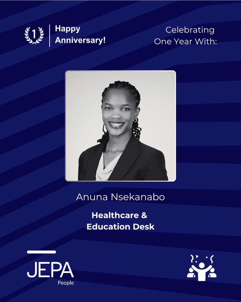 JEPAAfrica's tweet photo. One year with Anuna already! π€©
From launching Editorial to founding the Healthcare & Education Desk, your brilliance and warmth have shaped JEPA in ways words canβt capture.
Hereβs to many more milestones ahead! π #JEPAAfrica #JEPAPeople https://t.co/IDDpp6oEjY