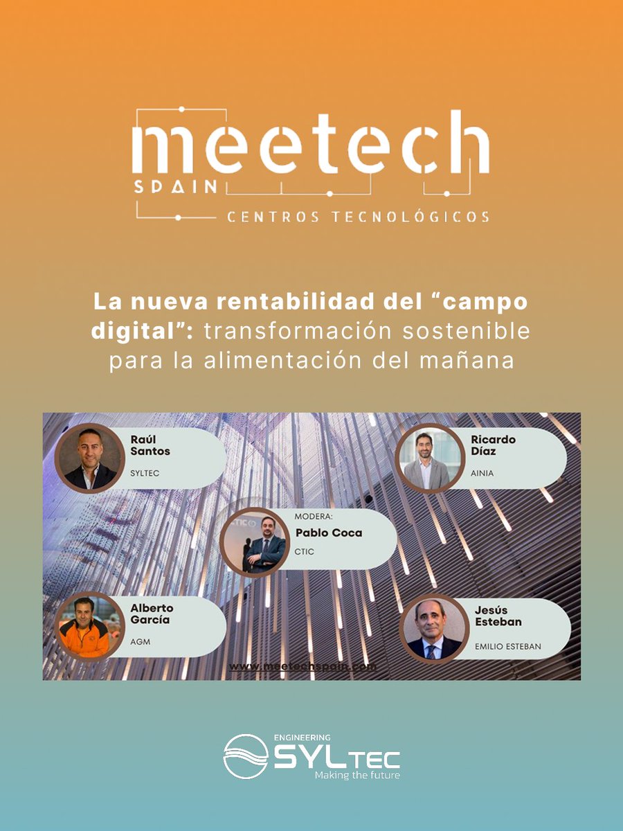 🌾 ¡El campo también se transforma digitalmente!

Nuestro CEO Raul Santos participará el próximo 13 de noviembre en #MeetechSpain2025, en la mesa redonda “La nueva rentabilidad del campo digital: transformación sostenible para la alimentación del mañana”, organizada por Fedit.