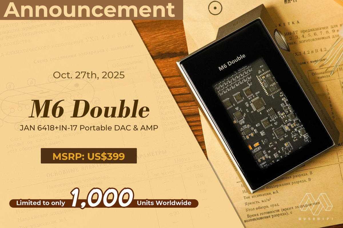 MUSE_HiFi_'s tweet image. 🎉It’s finally here!🥳
🎧M6 Double is ready to light up your playlist!✨
😎Don’t wait, grab yours and feel the fire!🔥
#MuseHiFi #M6Double #NewArrivals #HiFi #Audio #DAC #AMP #Music