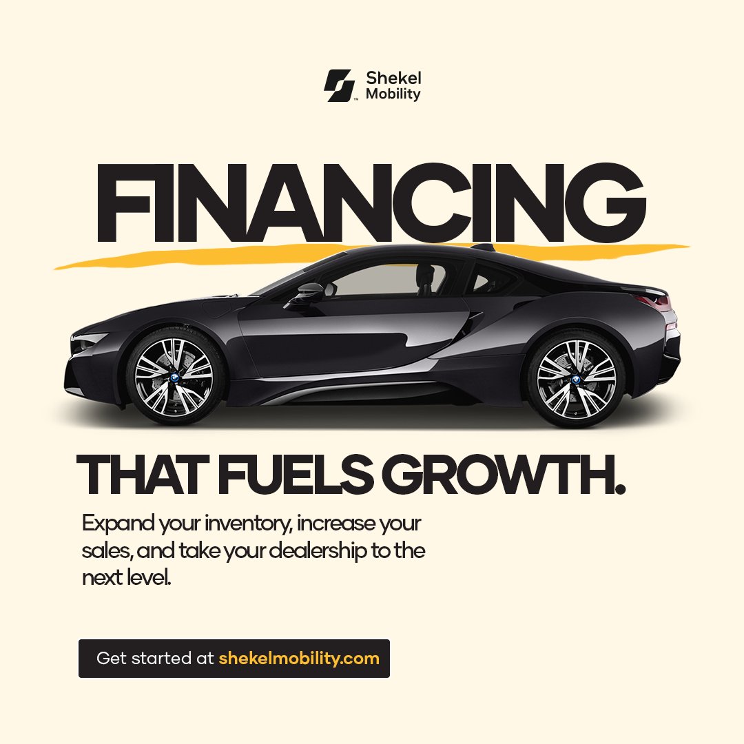 New week. New chances to grow.

Our mission remains simple: to empower car dealers with the financing and tools they need to stock more, sell more, and build thriving dealerships.

Here’s to driving growth and success all week long!

shekelmobility.com

 #EmpoweringDealers