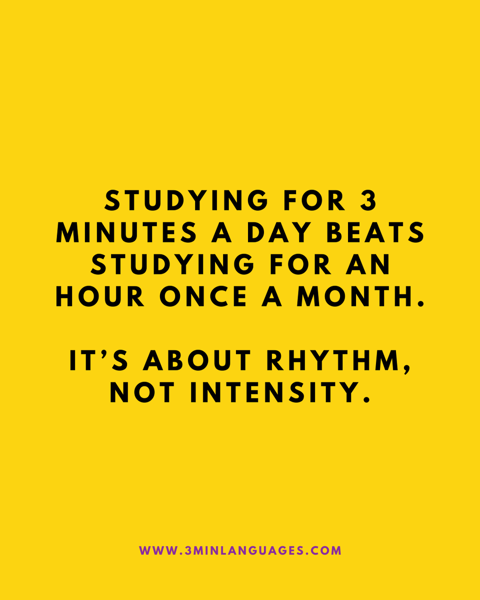 3MLanguages's tweet image. A little every day adds up.
 Micro wins → macro progress.
 👉 Build momentum in 3 minutes: 3minlanguages.com

#3MinuteLanguages #StudyIn3 #LanguageLearning #MicroLearning #Consistency #LearnFrench #LearnSpanish #LearnGerman #LearnItalian #LearnPortuguese