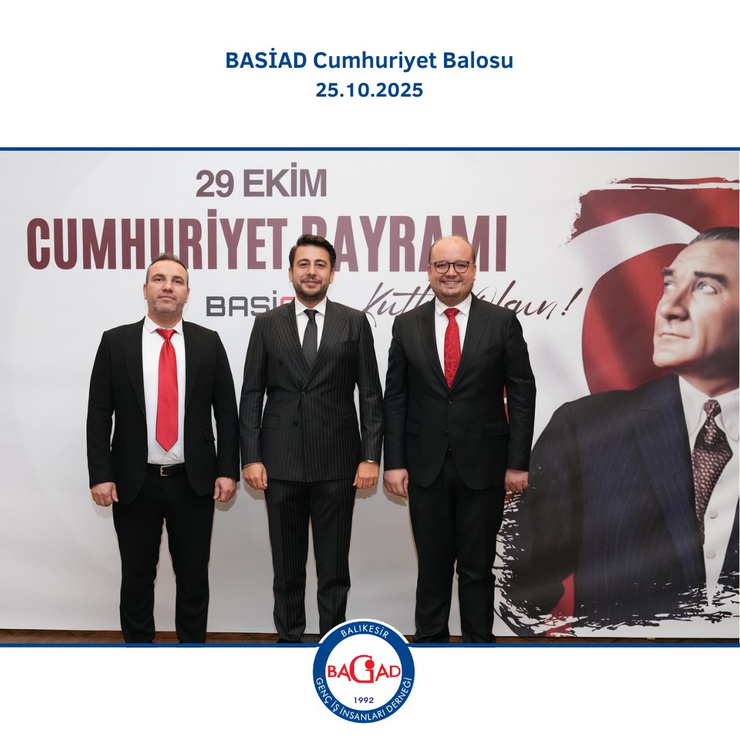 Bagiad_'s tweet photo. Başkanımız Sayın Mert KURŞUN ile birlikte Saymanımız Sayın Tansu IŞIKLAR ve Yönetim Kurulu Üyemiz Sayın Ersin ZENGİN, BASİAD’ın 29 Ekim Cumhuriyet Balosu’na katıldı.
Nazik davetleri için kendilerine teşekkür ederiz.
#Bagiad #Basiad #29EkimCumhuriyetBalosu https://t.co/gCmzcnsuqJ