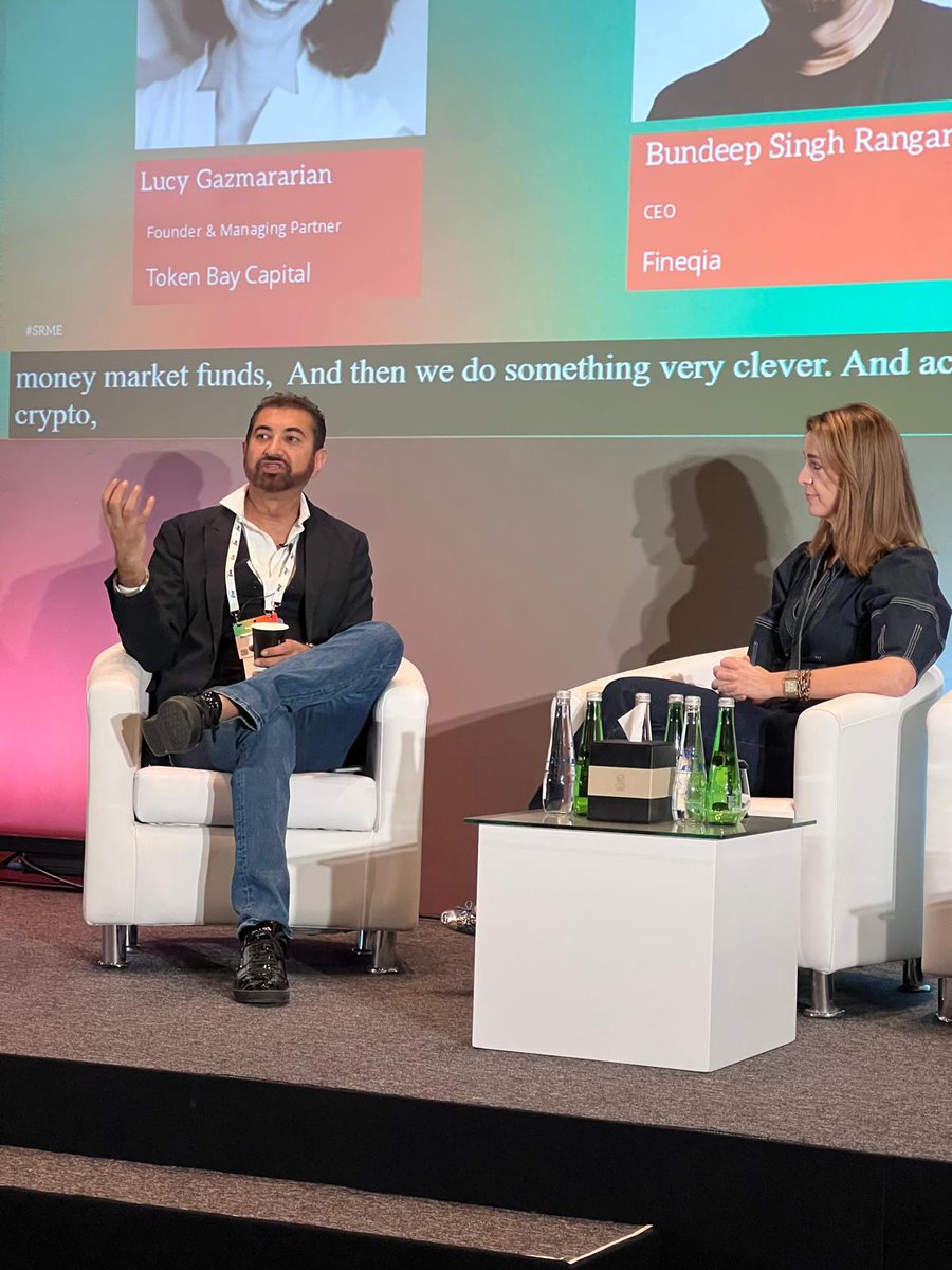 FineqiaPlatform's tweet image. Our CEO @bundeep interviewed Lucy Gazmararian at #SuperReturn Middle East, discussing:

💱 Evolution of stablecoins &amp;amp; yield generation
🇦🇪 Regulatory engagement, and the AED-backed the AE Coin
🚀 Startup momentum across UAE, MENA &amp;amp; India

#Fineqia #Blockchain #DigitalAssets