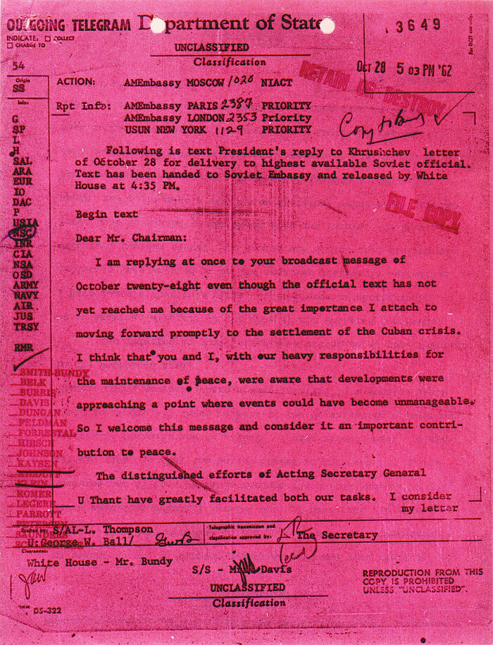 SPIES&VESPERS (@spiesvespers) on Twitter photo #OTD Oct 27 1962: US and Soviet Union strike deal to end Cuban Missile Crisis. #OTD Oct 27 1962: US and Soviet Union strike deal to end Cuban Missile Crisis.
