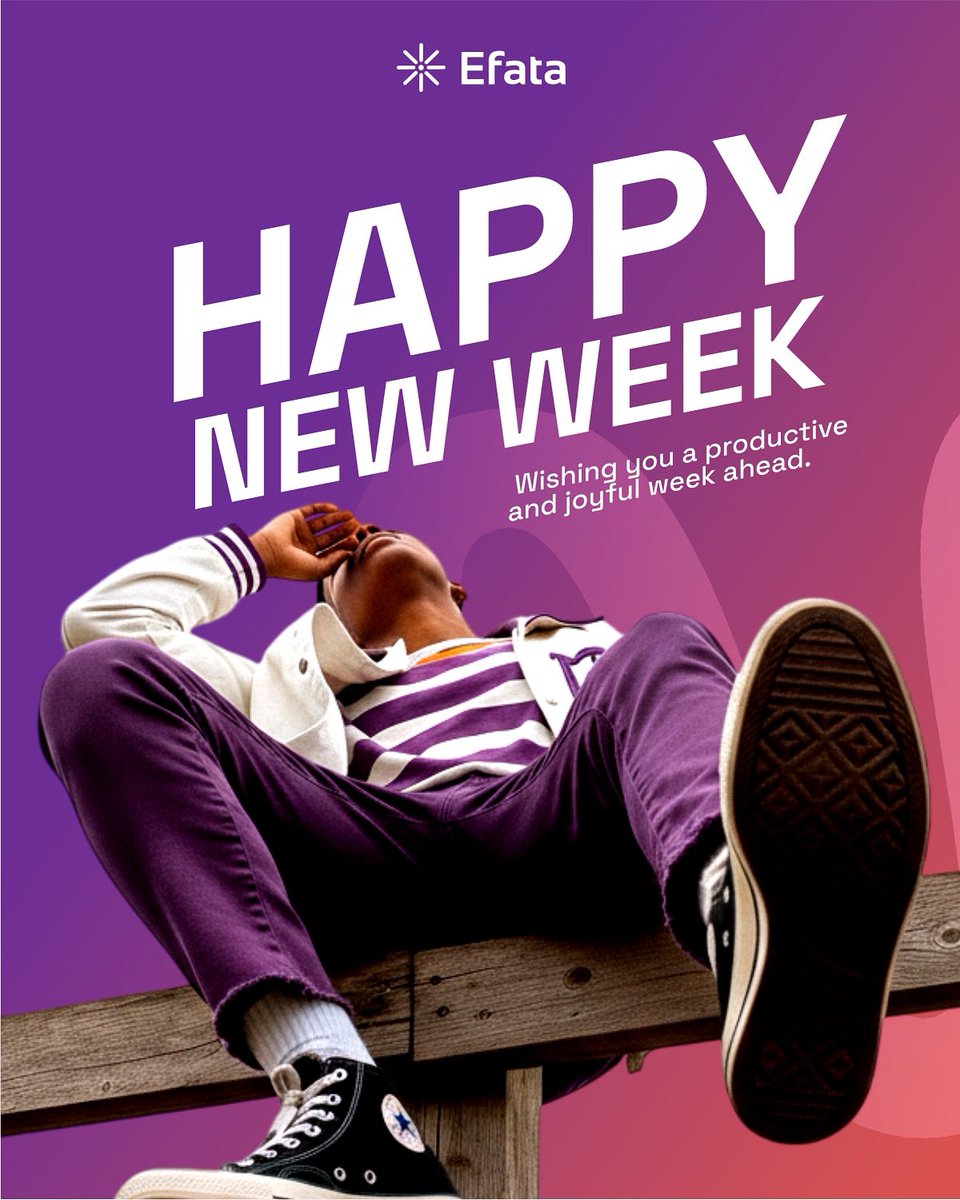 efata_design's tweet photo. Happy New Week Fam 🎉✨
Do have a wonderful week ahead ✨🤩
#useefata #efata #efatadesign #newweek https://t.co/FFtdfHZV5V
