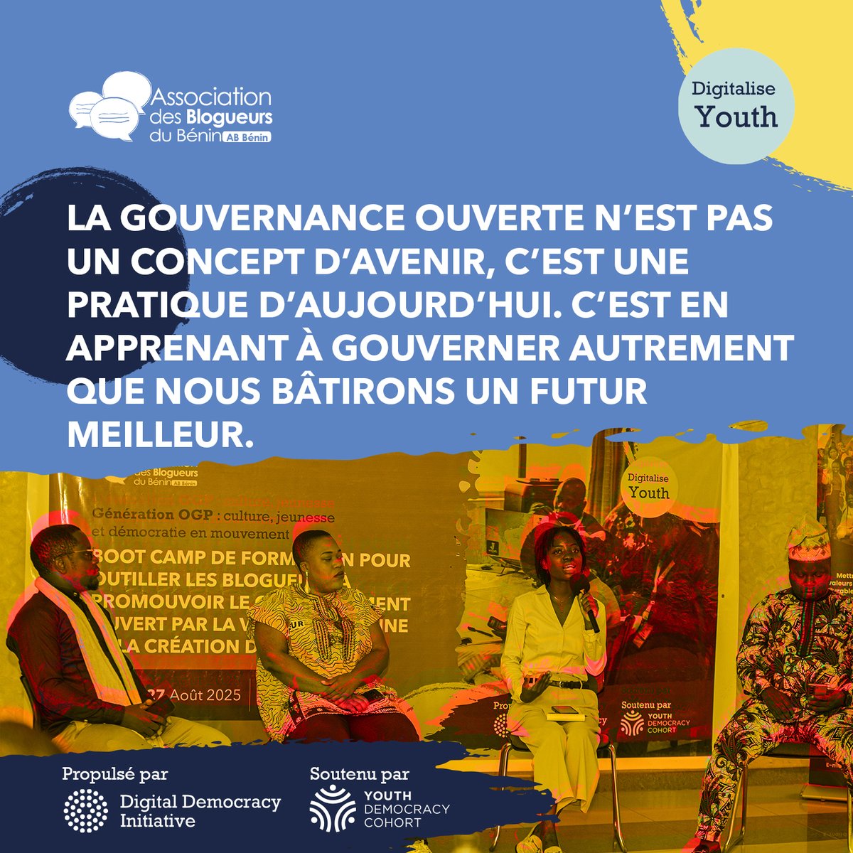 AwanabiI92's tweet photo. Chaque action ouverte, chaque décision transparente, chaque citoyen impliqué construit le Bénin de demain. L'ouverture, c'est notre force collective. #GenerationOGP
#BlogueursduBenin
#OpenGov229
#Bénin https://t.co/3N4LM1Gep6