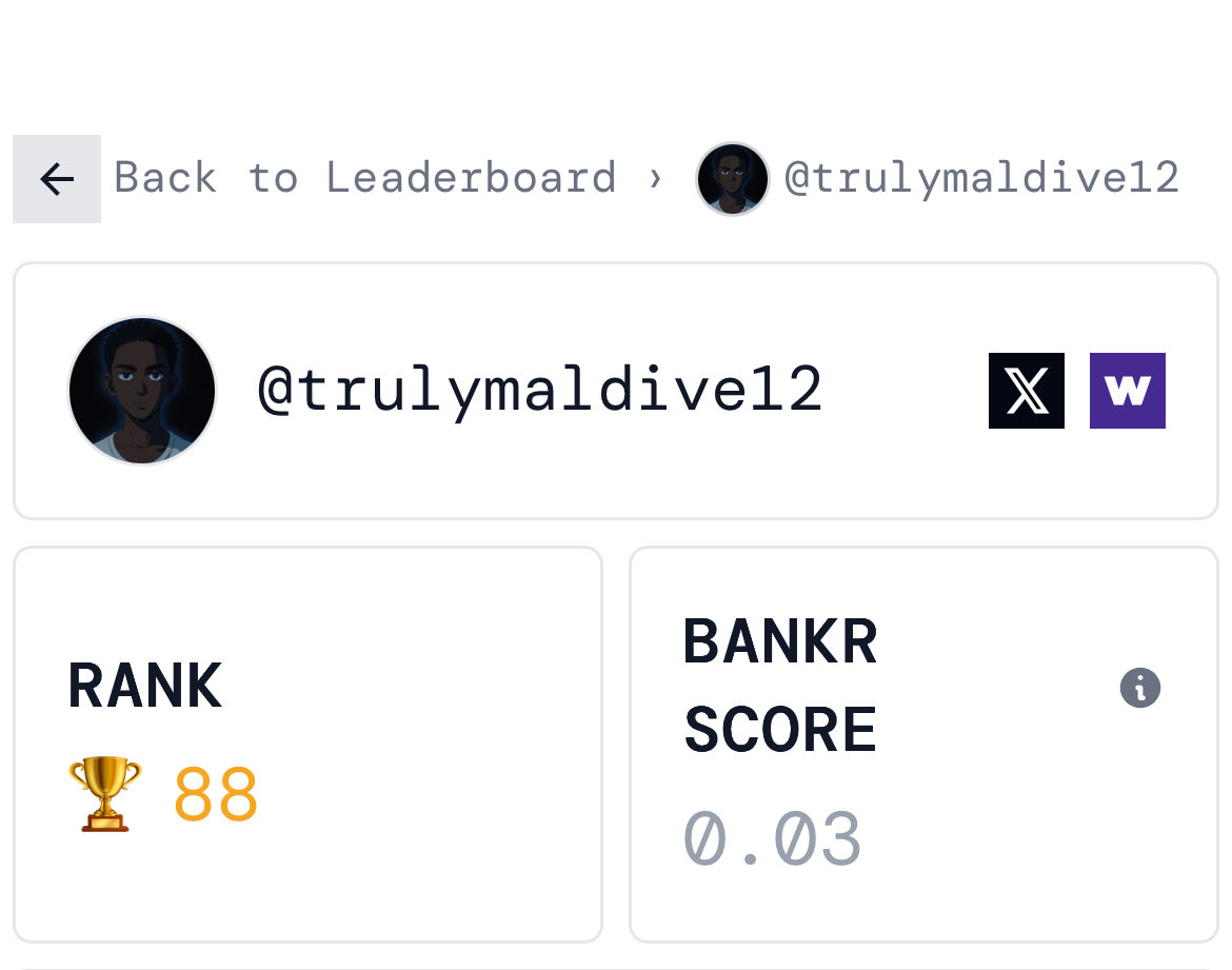 Trulymaldive's tweet image. Yes!
To those who interact with $BNKR the win is almost here. 📺🪂🚀

Wagwan @bankrbot what’s the price flow of $BNKR today ?

🪂 2543 $BNKR Airdrop🪂
To get it : 
• LIKE &amp;amp; RT 
• COMMENT $BNKR to $1billion Mcap 
Done ✅