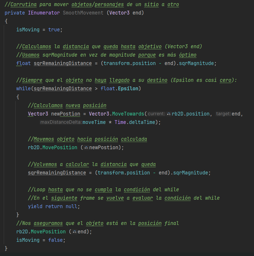 ElenaImagineer's tweet image. #Unitytips  ⇩⇩⇩
Hoy se viene uno largo. Código para mover un objeto/personaje usando:
-> Corrutina
-> MoveTowards
-> Rigidbody
Enjoyyyy🤓
#gamedev #indiedev